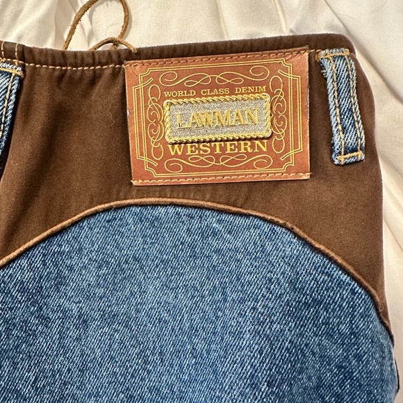 VINTAGE LAWMAN LACE UP JEANS - Picture 2 of 12